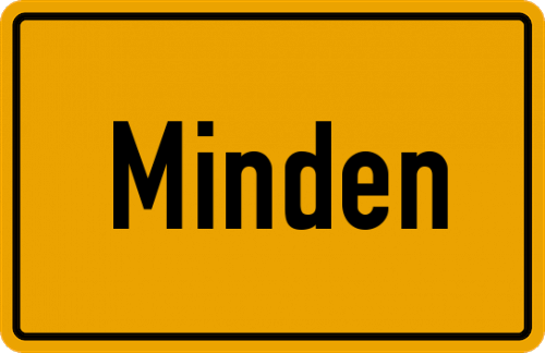 Ortsschild Minden, Sauer