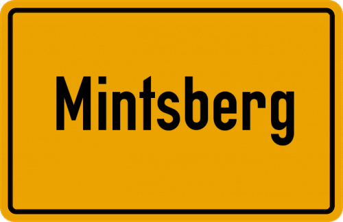 Ortsschild Mintsberg