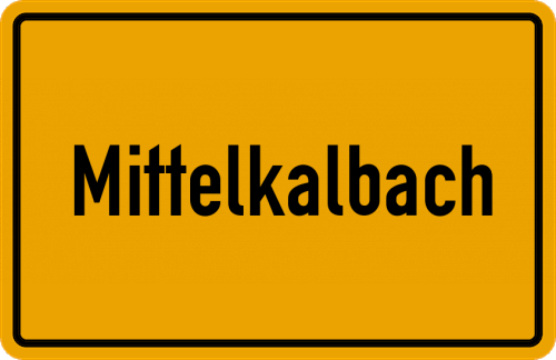 Ortsschild Mittelkalbach
