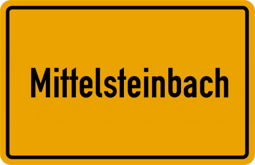 Ortsschild Mittelsteinbach