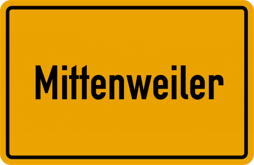 Ortsschild Mittenweiler
