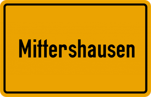 Ortsschild Mittershausen