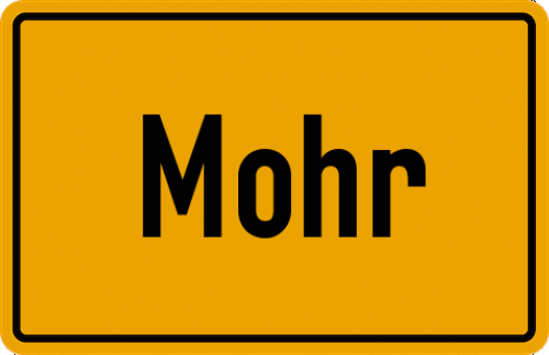 Ortsschild Mohr
