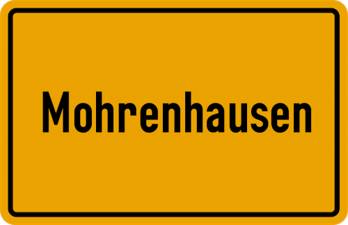 Ortsschild Mohrenhausen