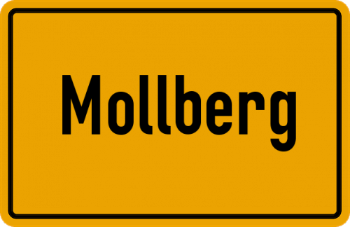 Ortsschild Mollberg