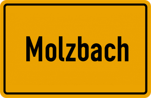 Ortsschild Molzbach