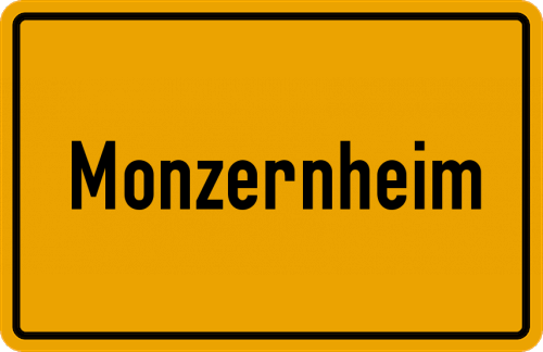 Ortsschild Monzernheim