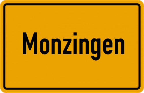 Ortsschild Monzingen