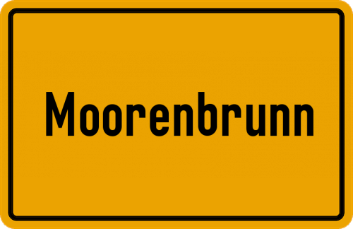 Ortsschild Moorenbrunn
