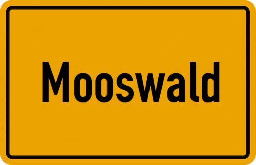 Ortsschild Mooswald