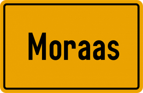Ortsschild Moraas