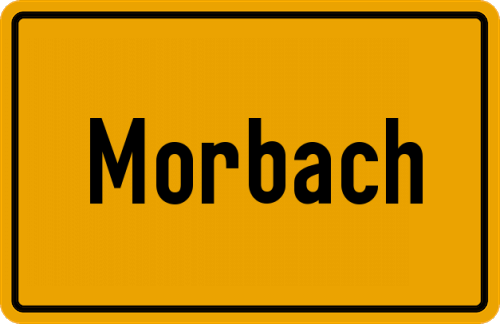 Ortsschild Morbach, Pfalz