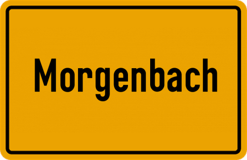 Ortsschild Morgenbach