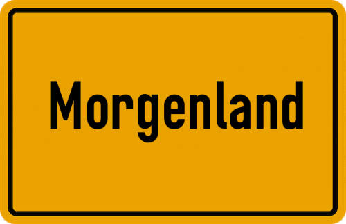 Ortsschild Morgenland, Kreis Wesermarsch