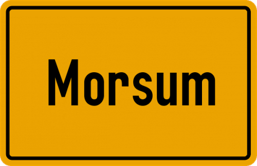 Ortsschild Morsum