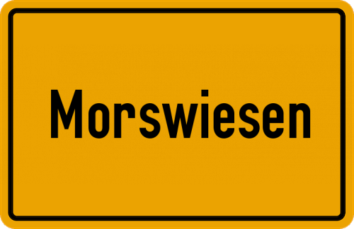 Ortsschild Morswiesen, Brohltal