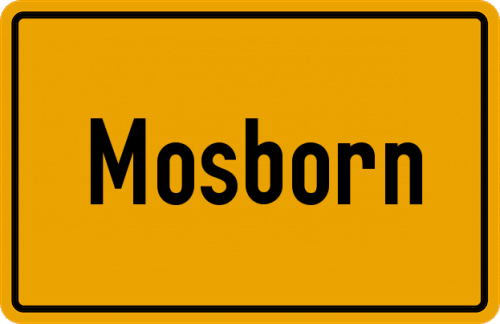 Ortsschild Mosborn
