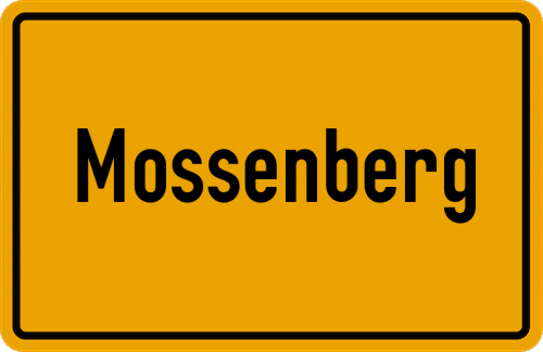 Ortsschild Mossenberg