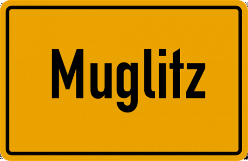Ortsschild Muglitz