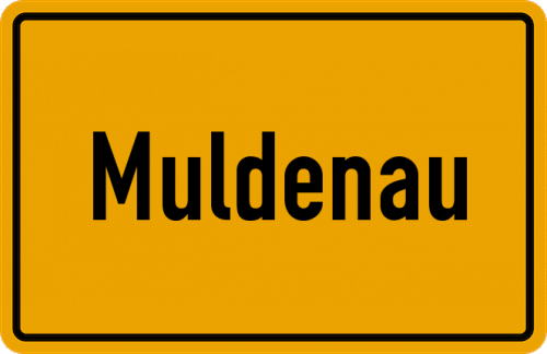 Ortsschild Muldenau