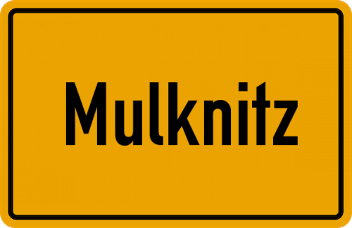 Ortsschild Mulknitz