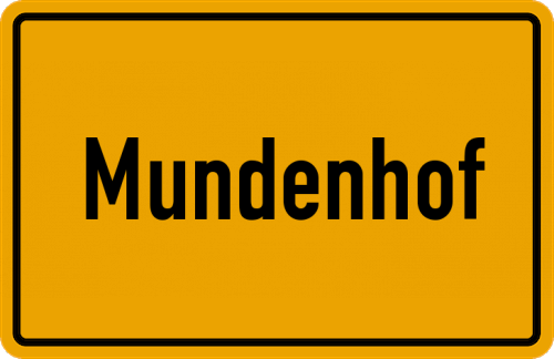 Ortsschild Mundenhof
