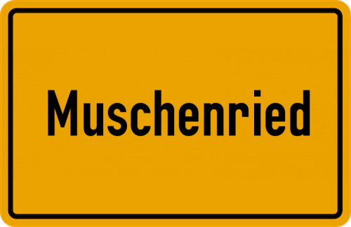 Ortsschild Muschenried