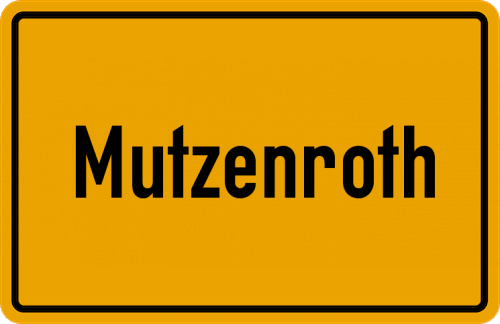 Ortsschild Mutzenroth
