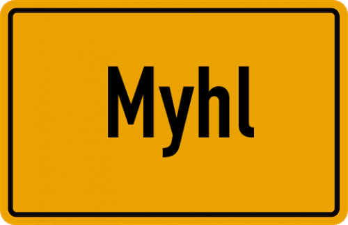Ortsschild Myhl