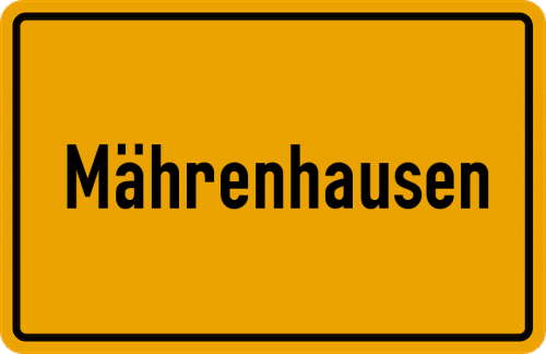 Ortsschild Mährenhausen