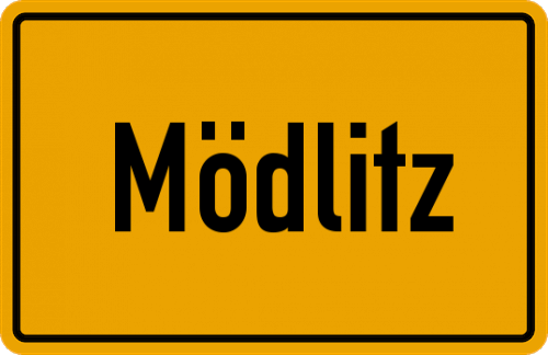 Ortsschild Mödlitz