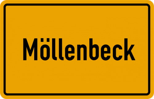 Ortsschild Möllenbeck, Kreis Grafschaft Schaumburg