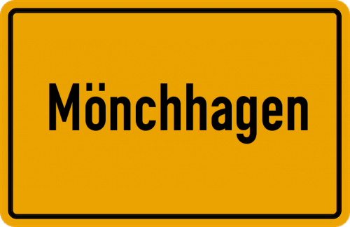 Ortsschild Mönchhagen