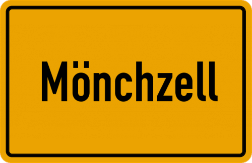 Ortsschild Mönchzell