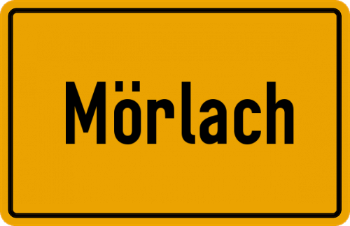 Ortsschild Mörlach, Mittelfranken