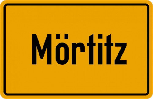 Ortsschild Mörtitz