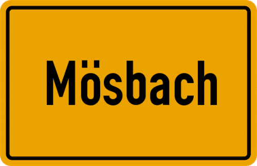 Ortsschild Mösbach