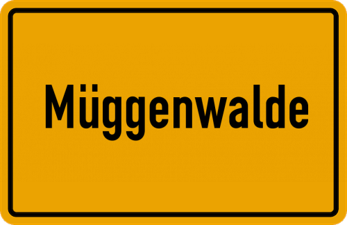 Ortsschild Müggenwalde