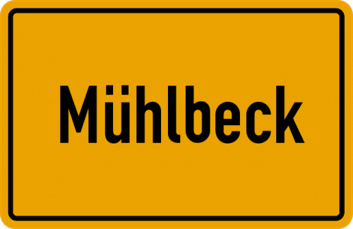 Ortsschild Mühlbeck