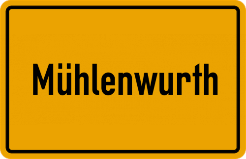 Ortsschild Mühlenwurth, Gemeinde Haseldorf