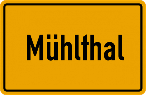 Ortsschild Mühlthal