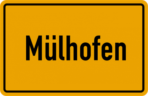 Ortsschild Mülhofen