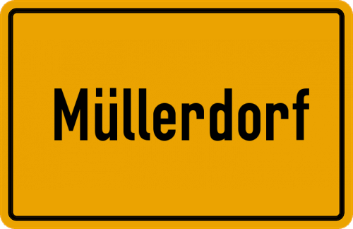 Ortsschild Müllerdorf