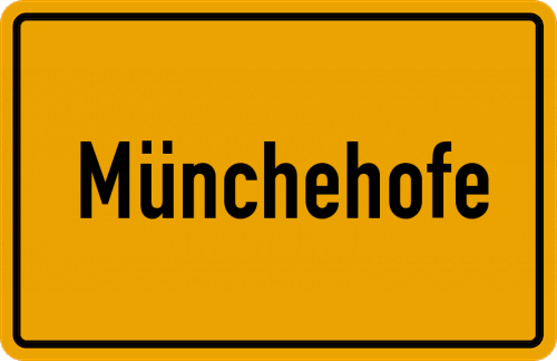Ortsschild Münchehofe, Mark