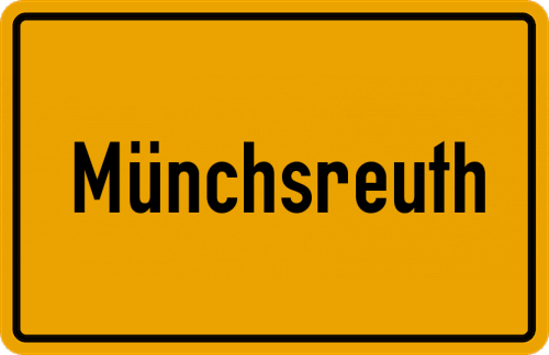 Ortsschild Münchsreuth