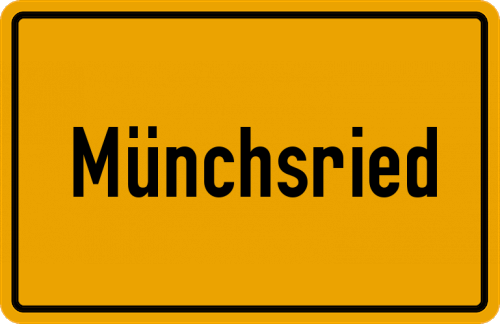 Ortsschild Münchsried