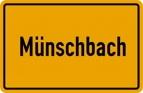 Ortsschild Münschbach