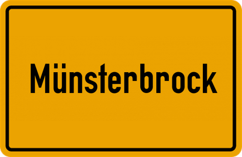 Ortsschild Münsterbrock