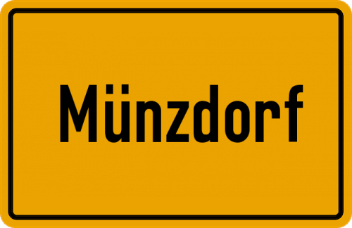 Ortsschild Münzdorf