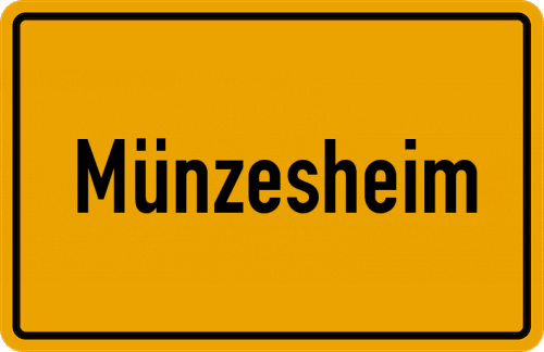 Ortsschild Münzesheim